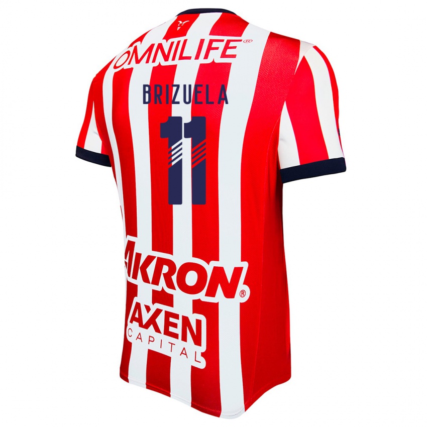 Børn Isaác Brizuela #11 Rød Hvid Blå Hjemmebane Spillertrøjer 2024/25 Trøje T-Shirt