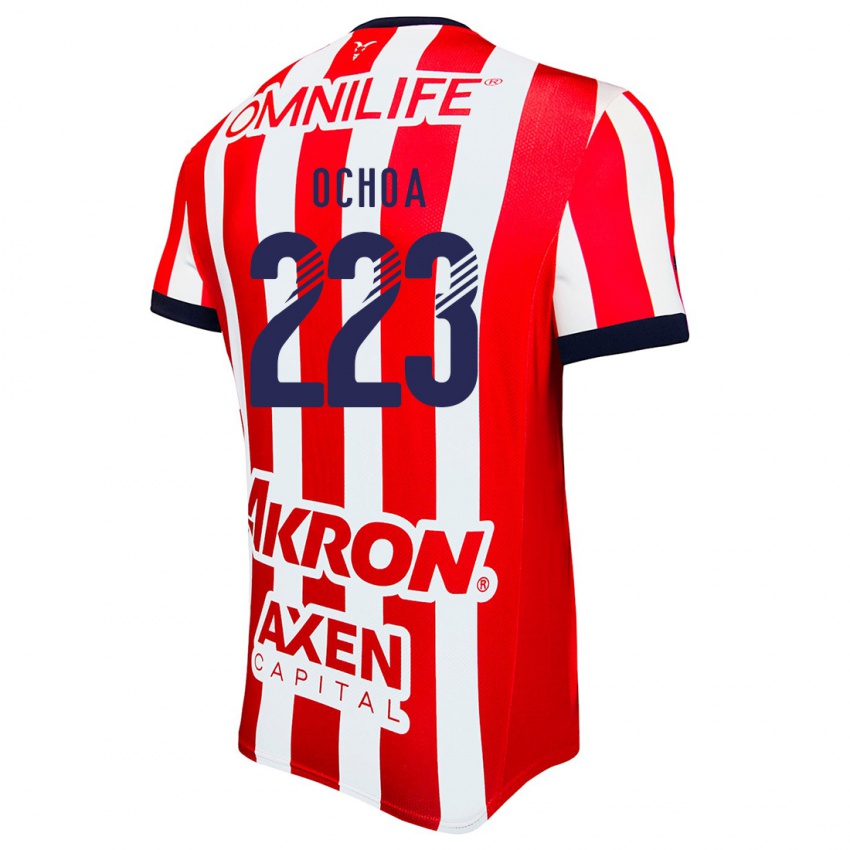 Børn Diego Ochoa #223 Rød Hvid Blå Hjemmebane Spillertrøjer 2024/25 Trøje T-Shirt