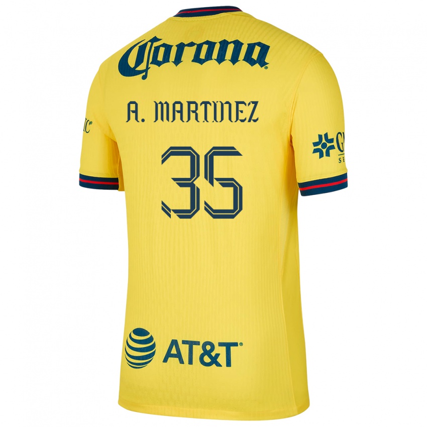 Børn Arturo Martínez #35 Gul Blå Hjemmebane Spillertrøjer 2024/25 Trøje T-Shirt