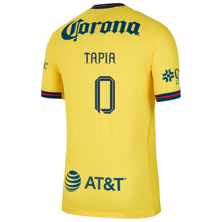 Børn Leonardo Tapia #0 Gul Blå Hjemmebane Spillertrøjer 2024/25 Trøje T-Shirt