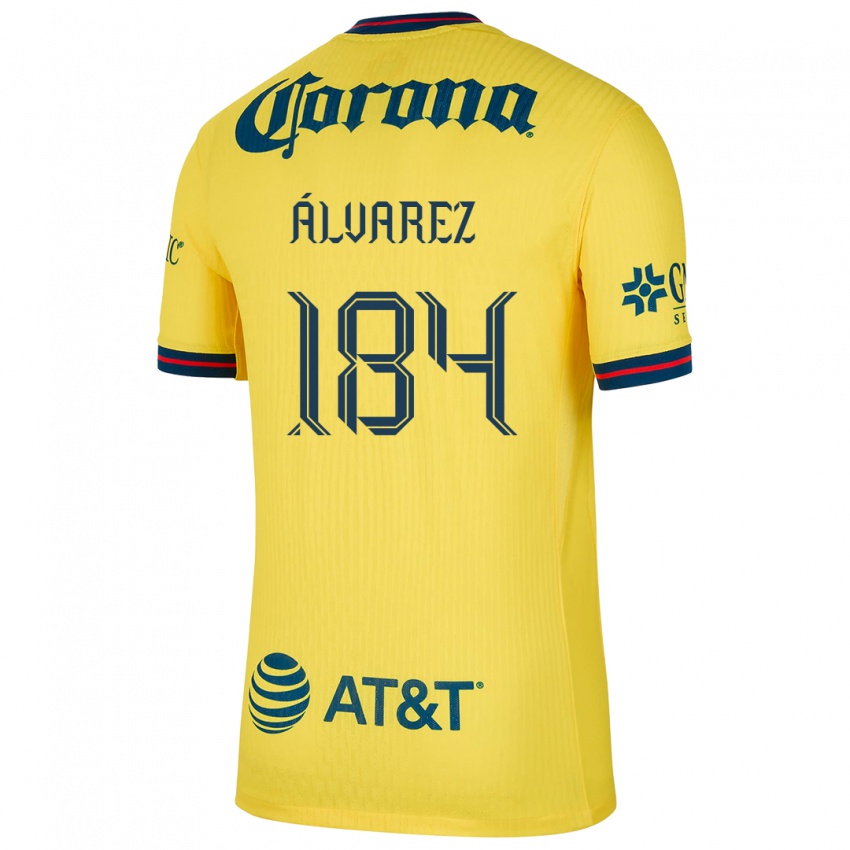 Børn Antonio Álvarez #184 Gul Blå Hjemmebane Spillertrøjer 2024/25 Trøje T-Shirt