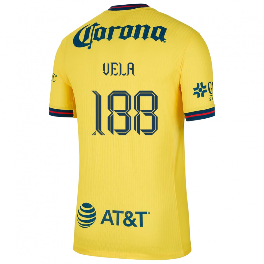 Børn Christo Vela #188 Gul Blå Hjemmebane Spillertrøjer 2024/25 Trøje T-Shirt