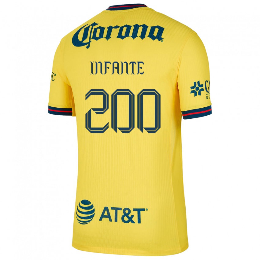 Børn Armando Infante #200 Gul Blå Hjemmebane Spillertrøjer 2024/25 Trøje T-Shirt