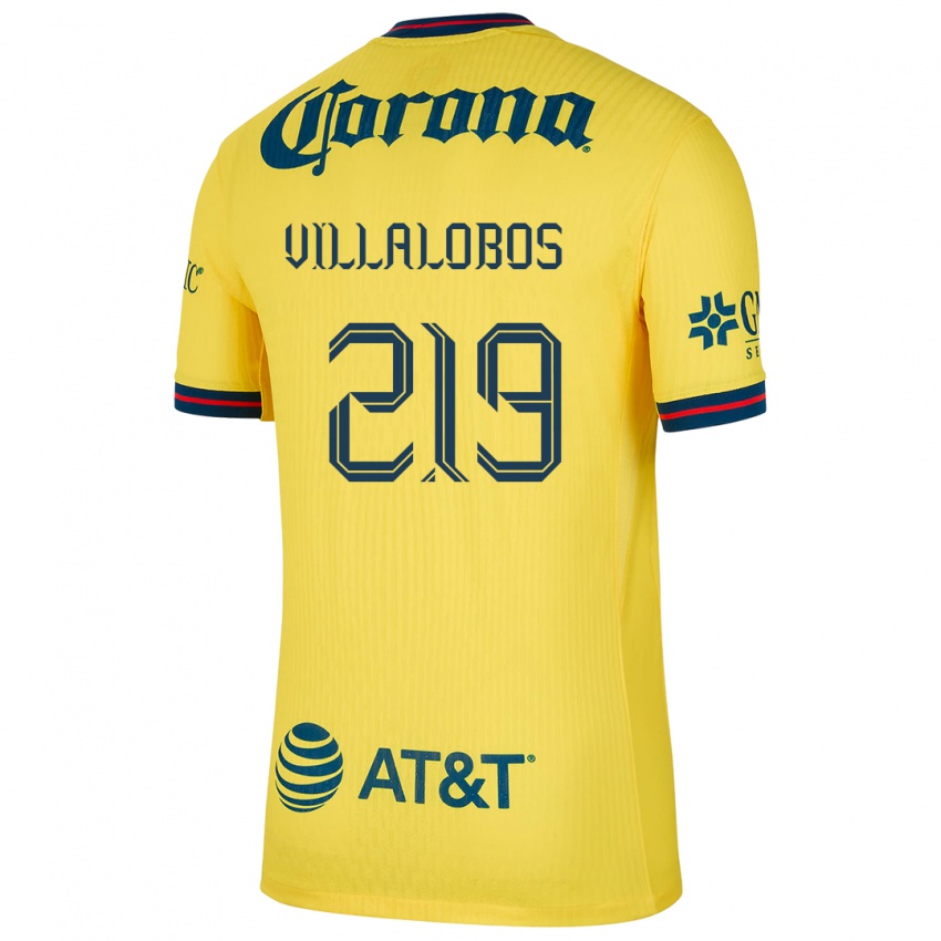 Børn Patricio Villalobos #219 Gul Blå Hjemmebane Spillertrøjer 2024/25 Trøje T-Shirt