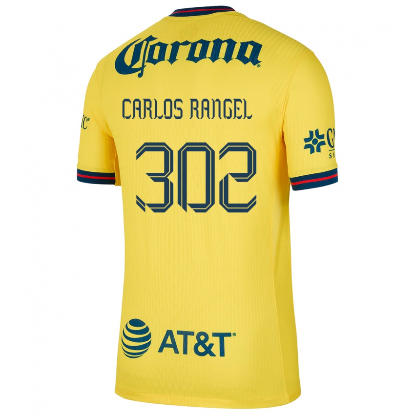 Børn Juan Carlos Rangel #302 Gul Blå Hjemmebane Spillertrøjer 2024/25 Trøje T-Shirt