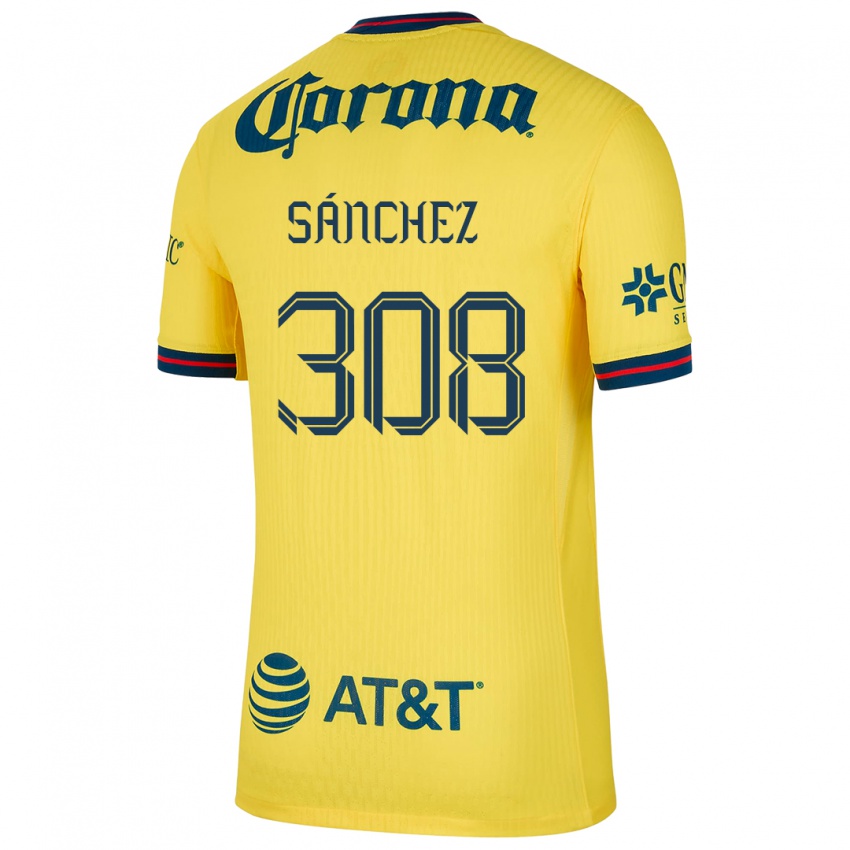 Børn Oswaldo Sánchez #308 Gul Blå Hjemmebane Spillertrøjer 2024/25 Trøje T-Shirt