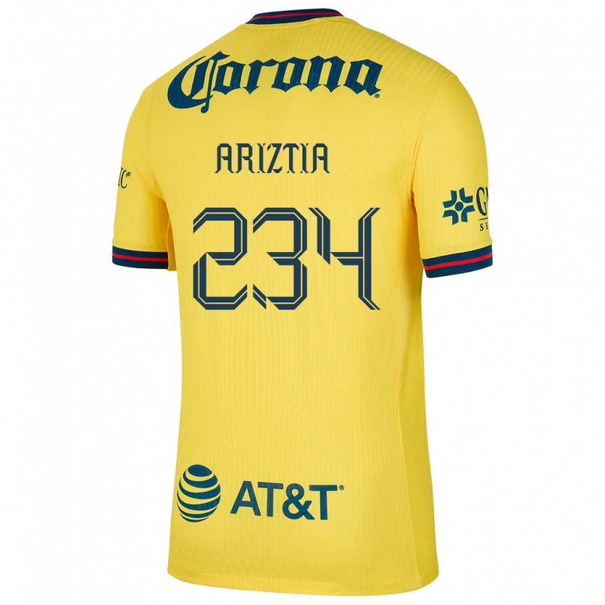 Børn Íñigo Ariztia #234 Gul Blå Hjemmebane Spillertrøjer 2024/25 Trøje T-Shirt