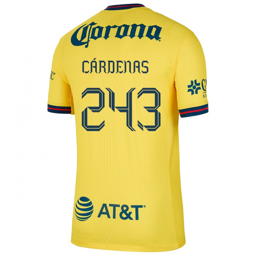 Børn Alejandro Cárdenas #243 Gul Blå Hjemmebane Spillertrøjer 2024/25 Trøje T-Shirt