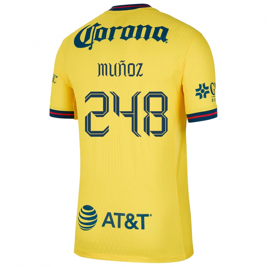 Børn Diego Muñoz #248 Gul Blå Hjemmebane Spillertrøjer 2024/25 Trøje T-Shirt