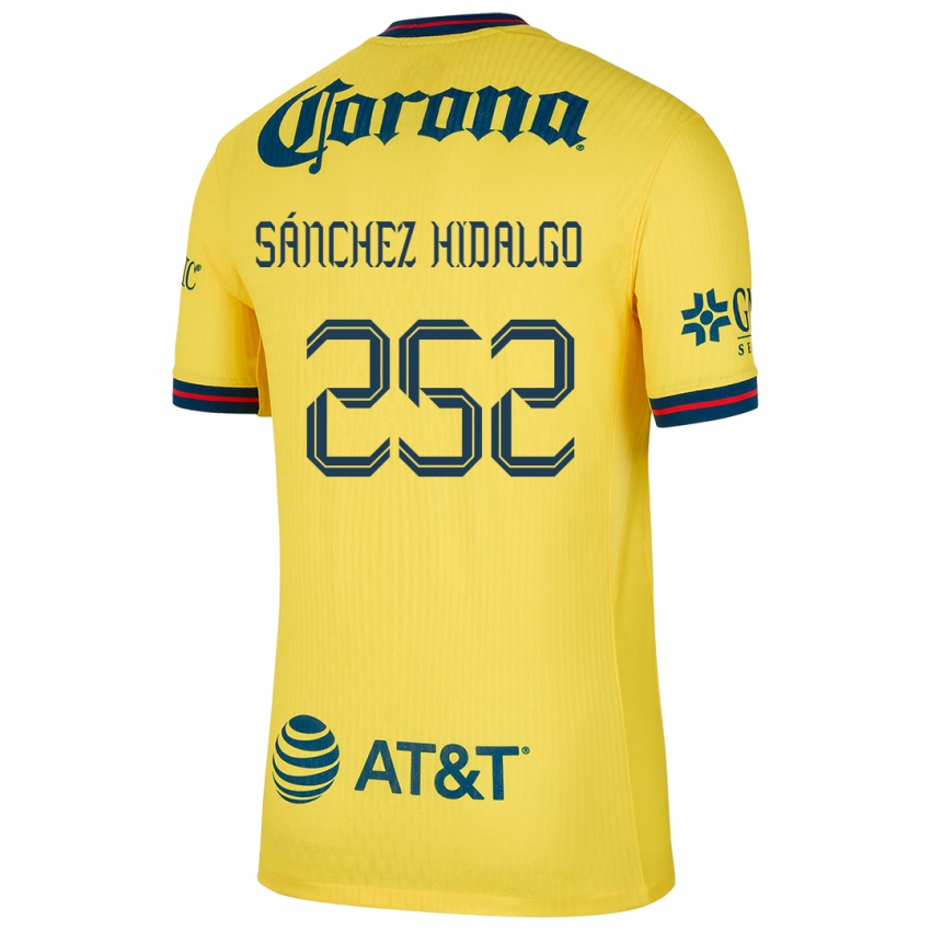 Børn Horacio Sánchez Hidalgo #252 Gul Blå Hjemmebane Spillertrøjer 2024/25 Trøje T-Shirt