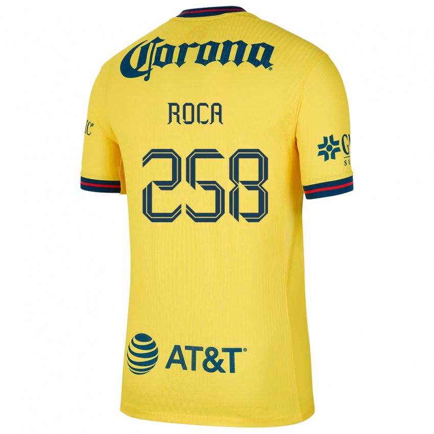 Børn Juan Roca #258 Gul Blå Hjemmebane Spillertrøjer 2024/25 Trøje T-Shirt