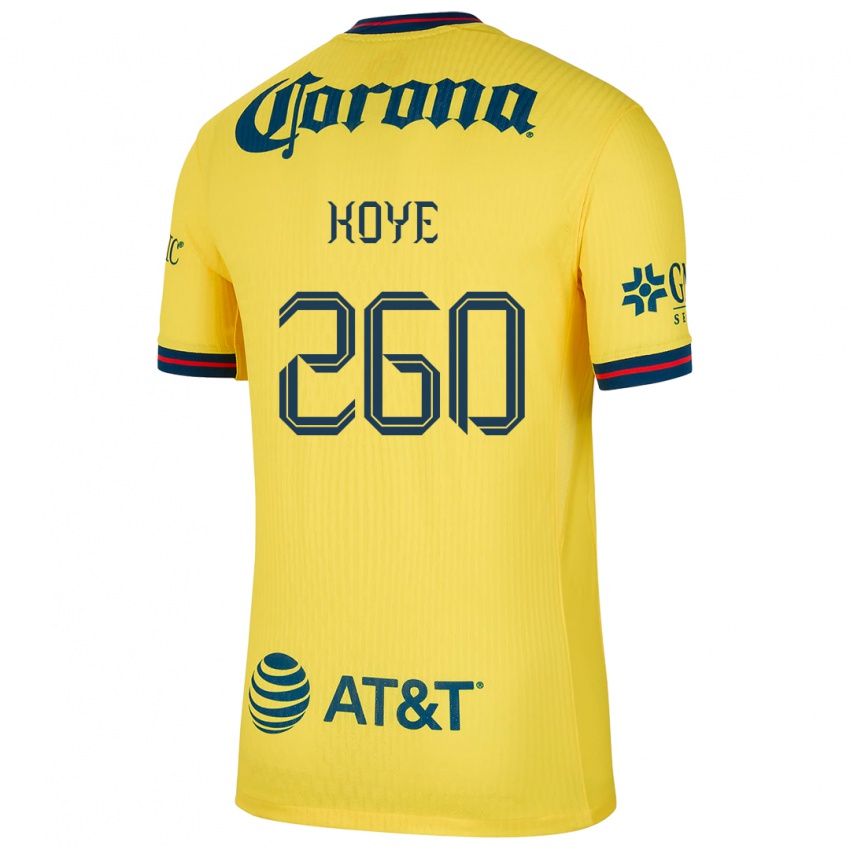 Børn Julián Koye #260 Gul Blå Hjemmebane Spillertrøjer 2024/25 Trøje T-Shirt