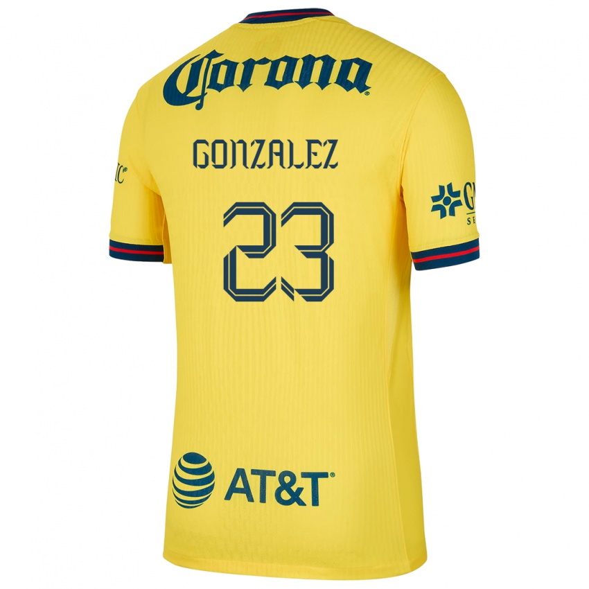 Børn Itzel Gonzalez #23 Gul Blå Hjemmebane Spillertrøjer 2024/25 Trøje T-Shirt