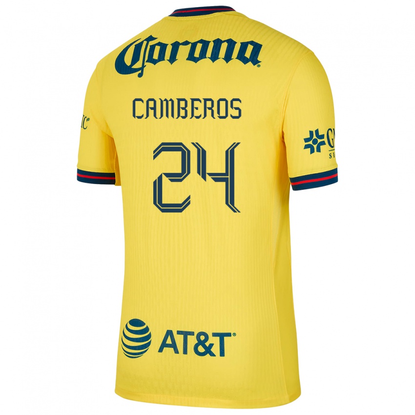 Børn Scarlett Camberos #24 Gul Blå Hjemmebane Spillertrøjer 2024/25 Trøje T-Shirt