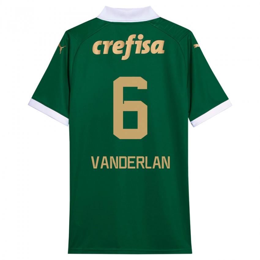 Børn Vanderlan #6 Grøn Hvid Hjemmebane Spillertrøjer 2024/25 Trøje T-Shirt