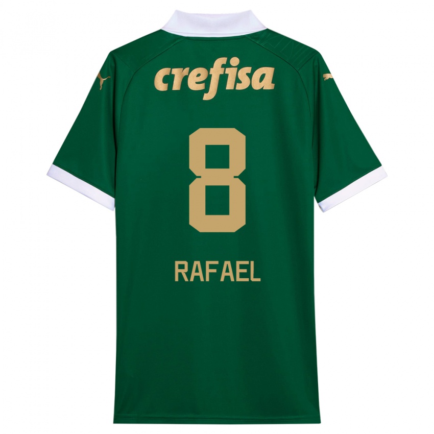 Børn Ze Rafael #8 Grøn Hvid Hjemmebane Spillertrøjer 2024/25 Trøje T-Shirt