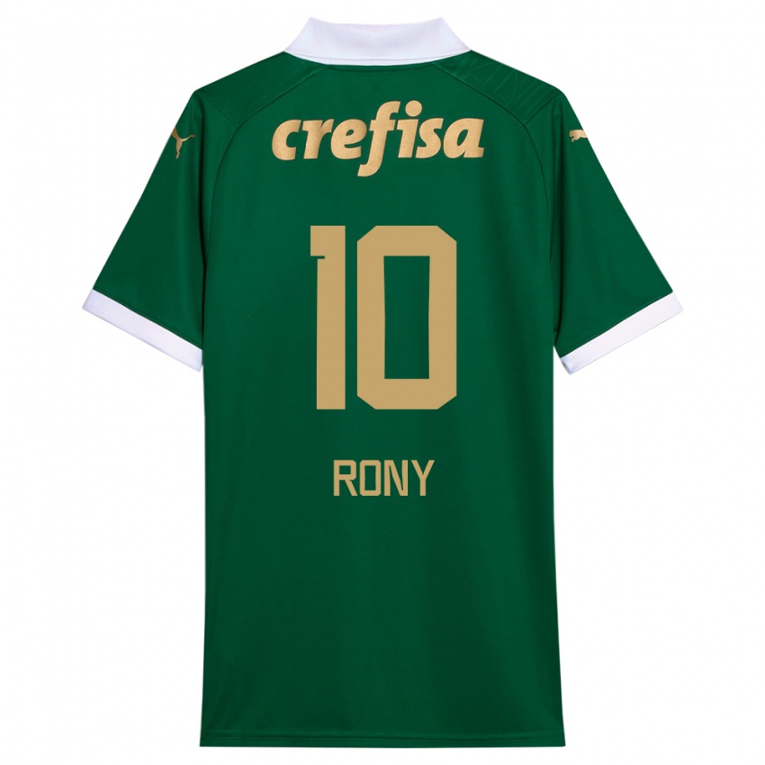 Børn Rony #10 Grøn Hvid Hjemmebane Spillertrøjer 2024/25 Trøje T-Shirt