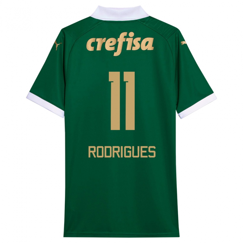 Børn Bruno Rodrigues #11 Grøn Hvid Hjemmebane Spillertrøjer 2024/25 Trøje T-Shirt