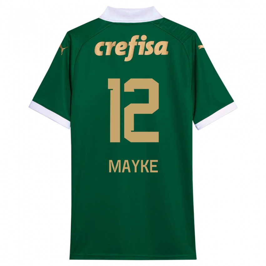 Børn Mayke #12 Grøn Hvid Hjemmebane Spillertrøjer 2024/25 Trøje T-Shirt