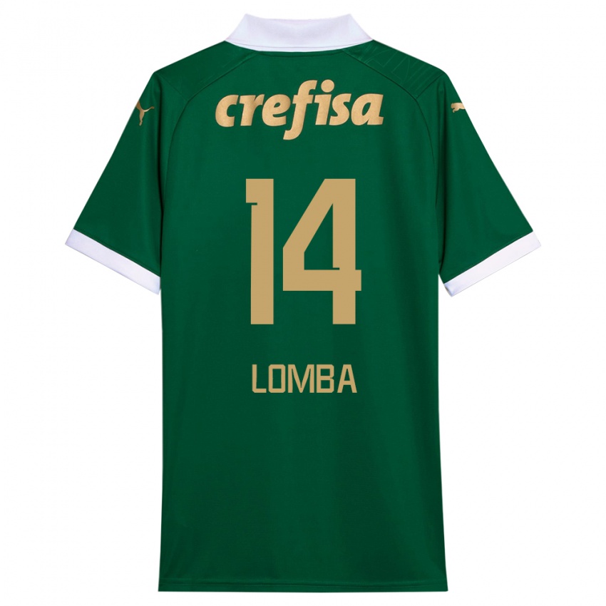 Børn Marcelo Lomba #14 Grøn Hvid Hjemmebane Spillertrøjer 2024/25 Trøje T-Shirt