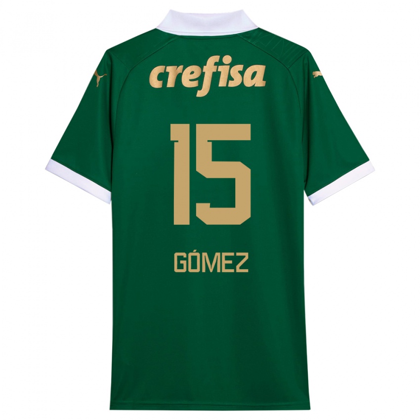 Børn Gustavo Gomez #15 Grøn Hvid Hjemmebane Spillertrøjer 2024/25 Trøje T-Shirt