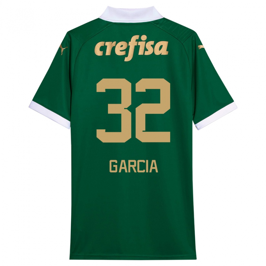 Børn Garcia #32 Grøn Hvid Hjemmebane Spillertrøjer 2024/25 Trøje T-Shirt