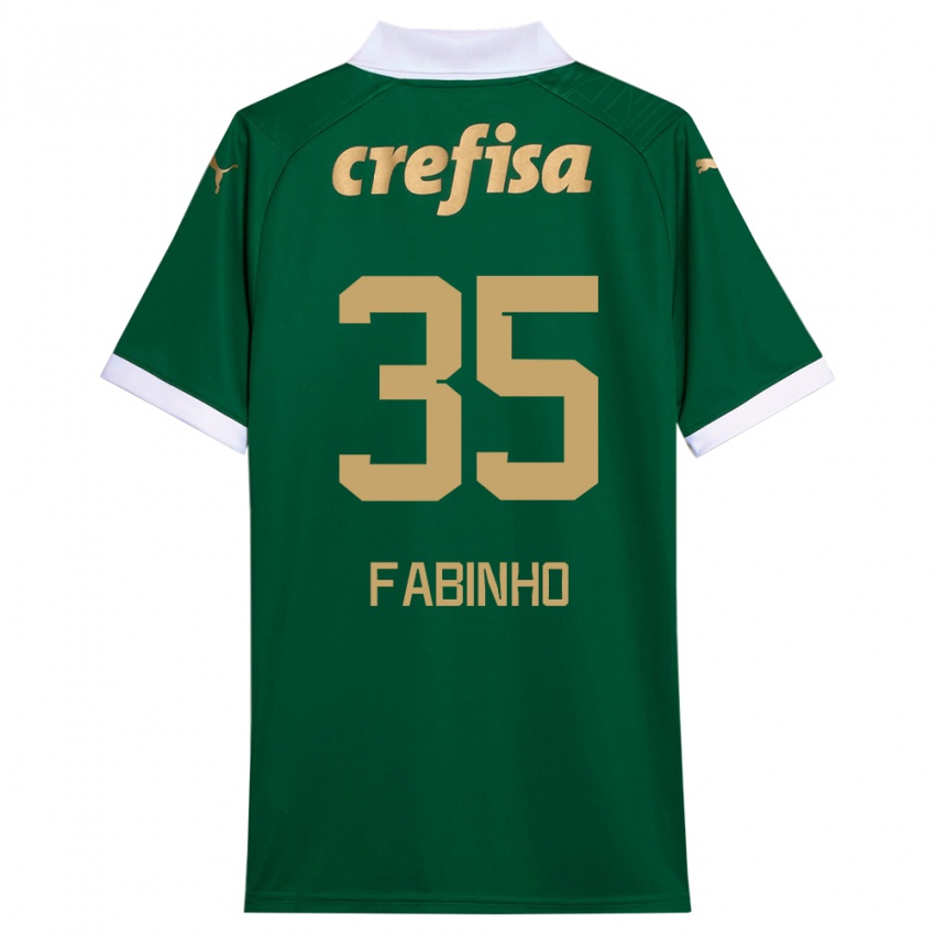 Børn Fabinho #35 Grøn Hvid Hjemmebane Spillertrøjer 2024/25 Trøje T-Shirt