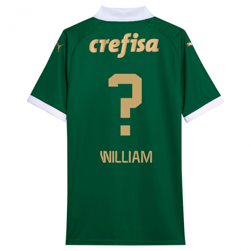 Børn William #0 Grøn Hvid Hjemmebane Spillertrøjer 2024/25 Trøje T-Shirt