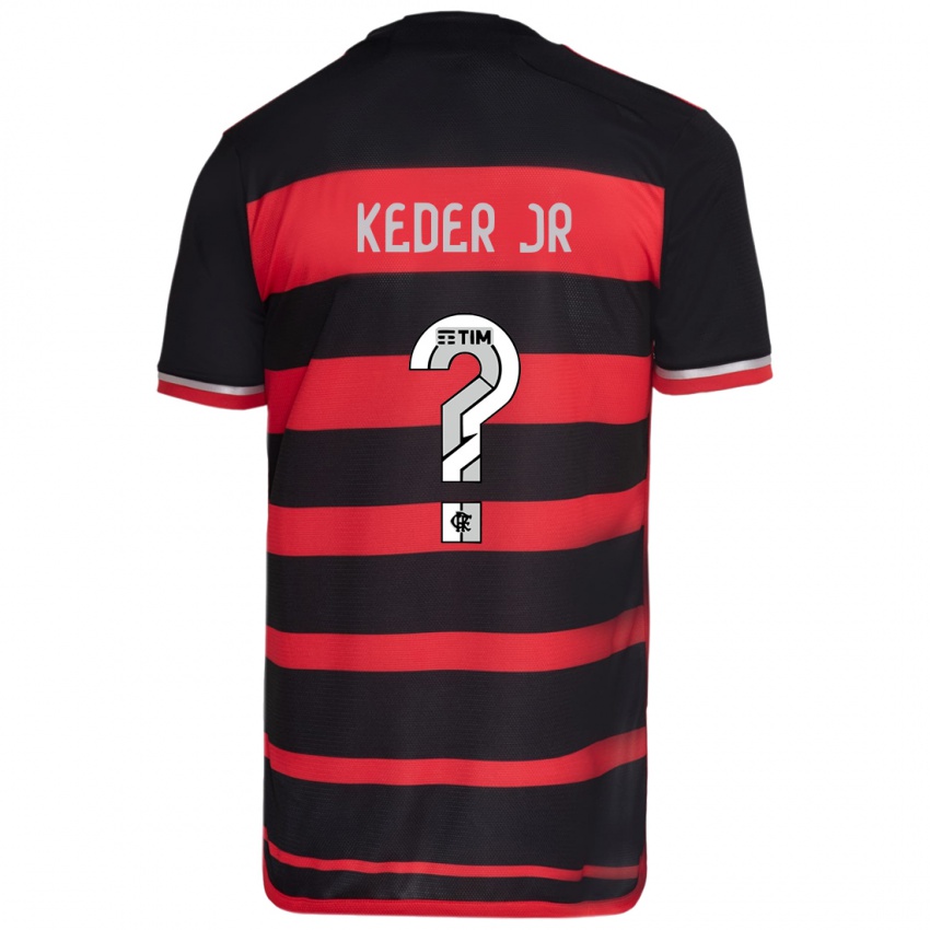 Børn Keder Jr #0 Rød Sort Hjemmebane Spillertrøjer 2024/25 Trøje T-Shirt