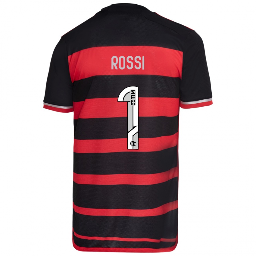 Børn Agustin Rossi #1 Rød Sort Hjemmebane Spillertrøjer 2024/25 Trøje T-Shirt