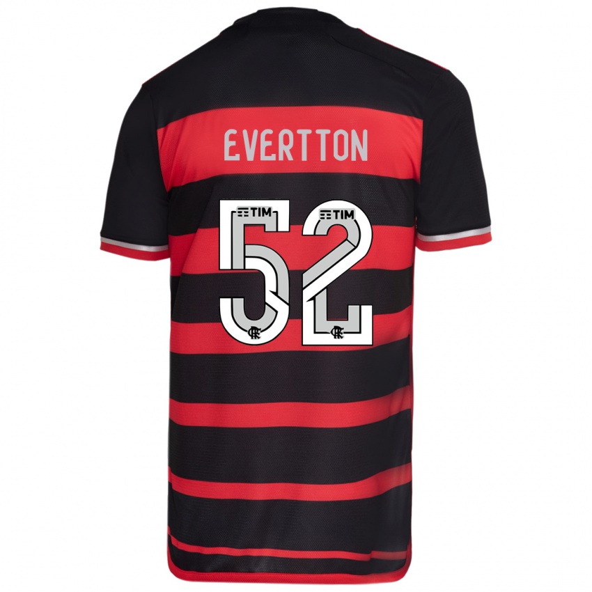 Børn Evertton #52 Rød Sort Hjemmebane Spillertrøjer 2024/25 Trøje T-Shirt