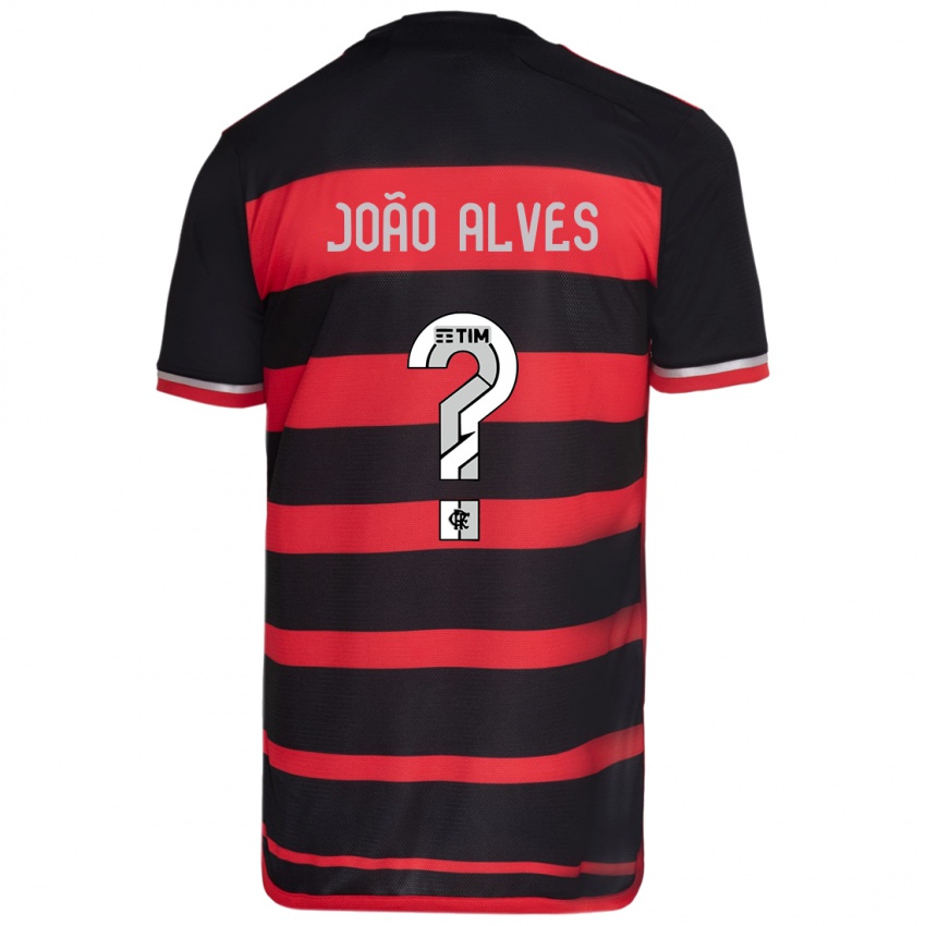 Børn João Alves #0 Rød Sort Hjemmebane Spillertrøjer 2024/25 Trøje T-Shirt