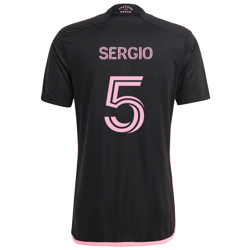 Børn Sergio Busquets #5 Sort Udebane Spillertrøjer 2024/25 Trøje T-Shirt