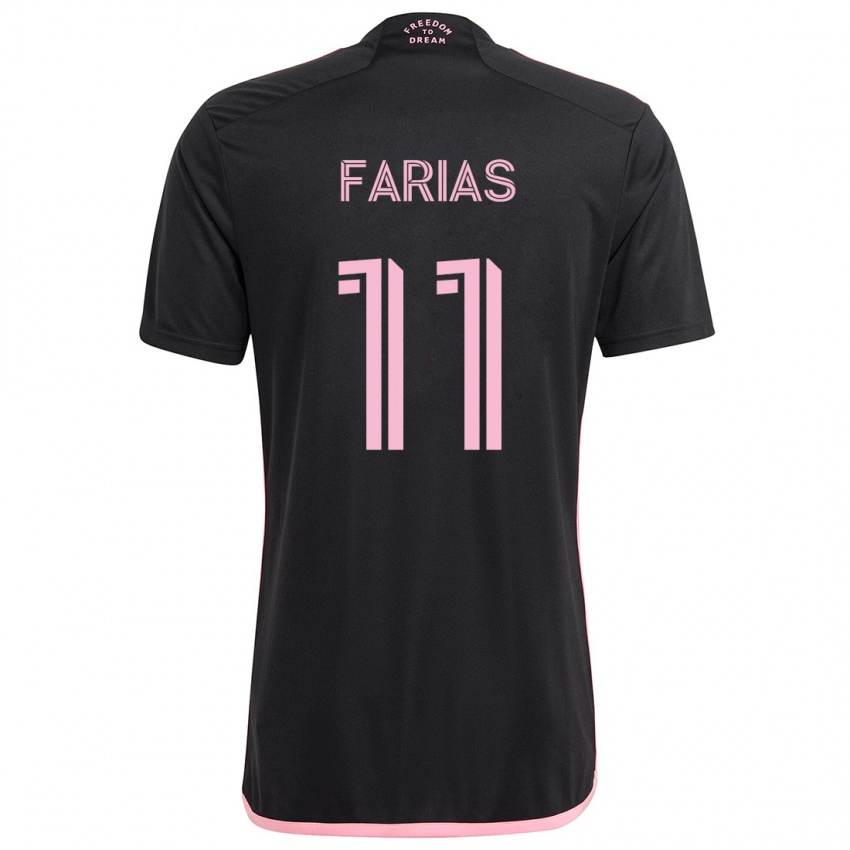 Børn Facundo Farías #11 Sort Udebane Spillertrøjer 2024/25 Trøje T-Shirt