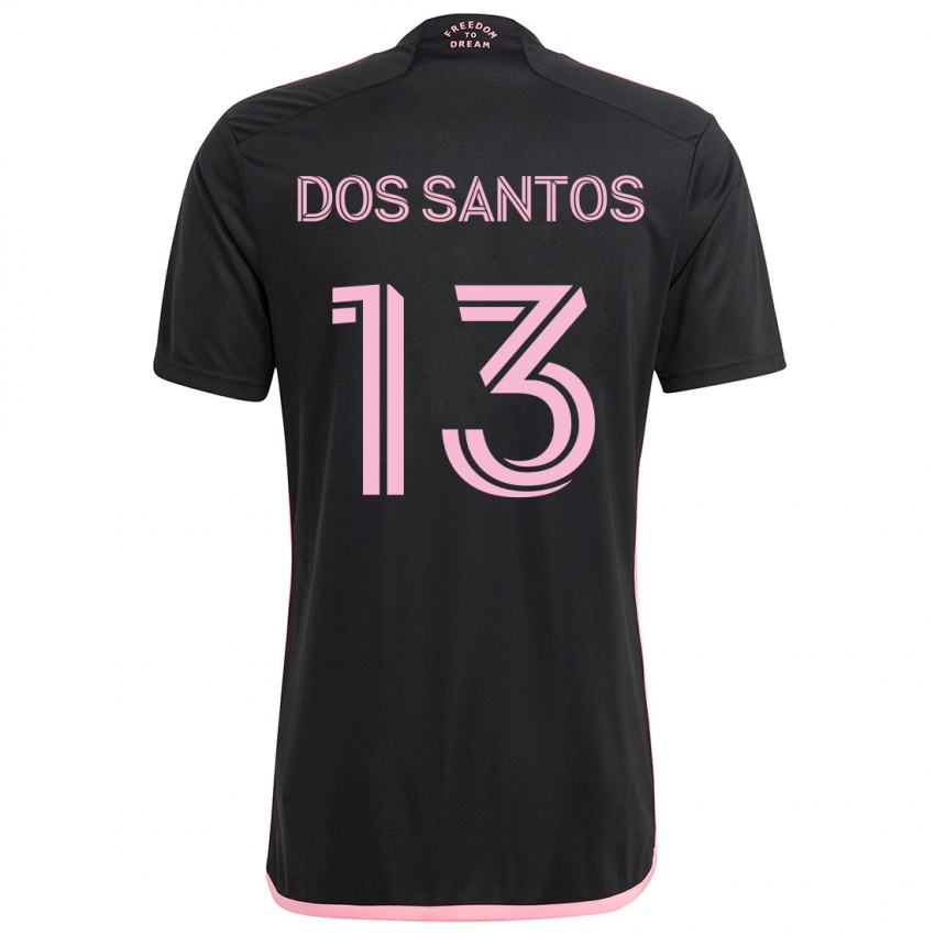 Børn Cj Dos Santos #13 Sort Udebane Spillertrøjer 2024/25 Trøje T-Shirt