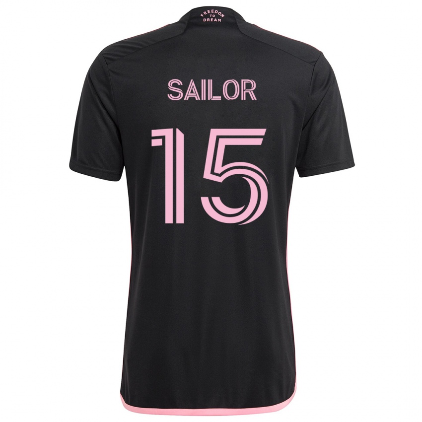 Børn Ryan Sailor #15 Sort Udebane Spillertrøjer 2024/25 Trøje T-Shirt