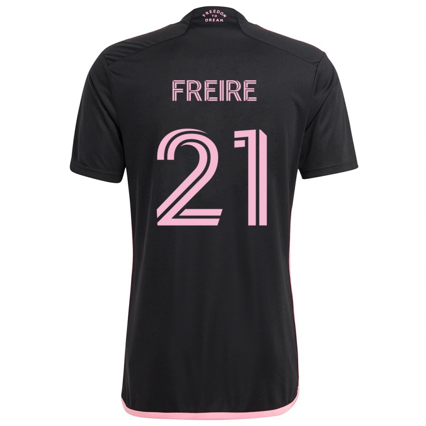 Børn Nicolas Freire #21 Sort Udebane Spillertrøjer 2024/25 Trøje T-Shirt