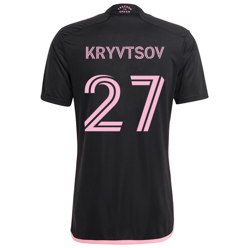 Børn Sergiy Kryvtsov #27 Sort Udebane Spillertrøjer 2024/25 Trøje T-Shirt