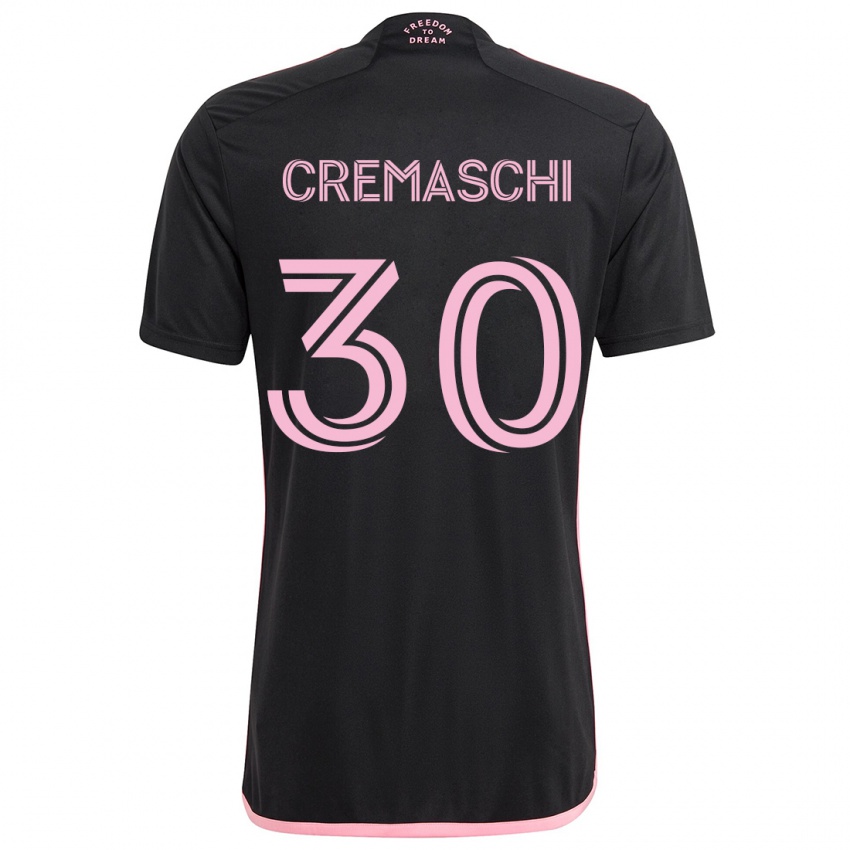 Børn Benja Cremaschi #30 Sort Udebane Spillertrøjer 2024/25 Trøje T-Shirt