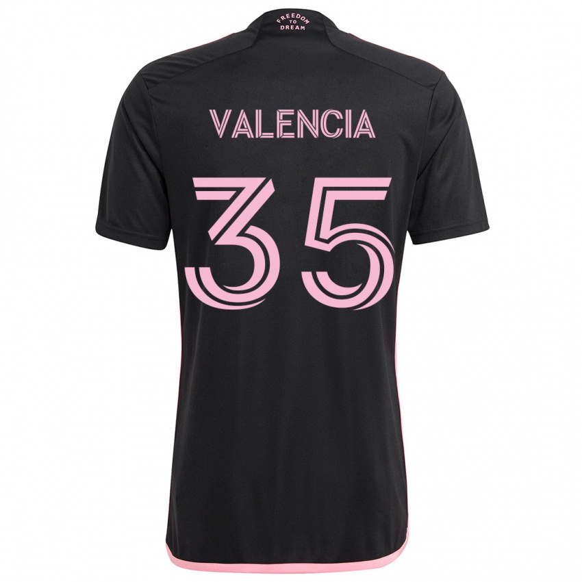 Børn Felipe Valencia #35 Sort Udebane Spillertrøjer 2024/25 Trøje T-Shirt