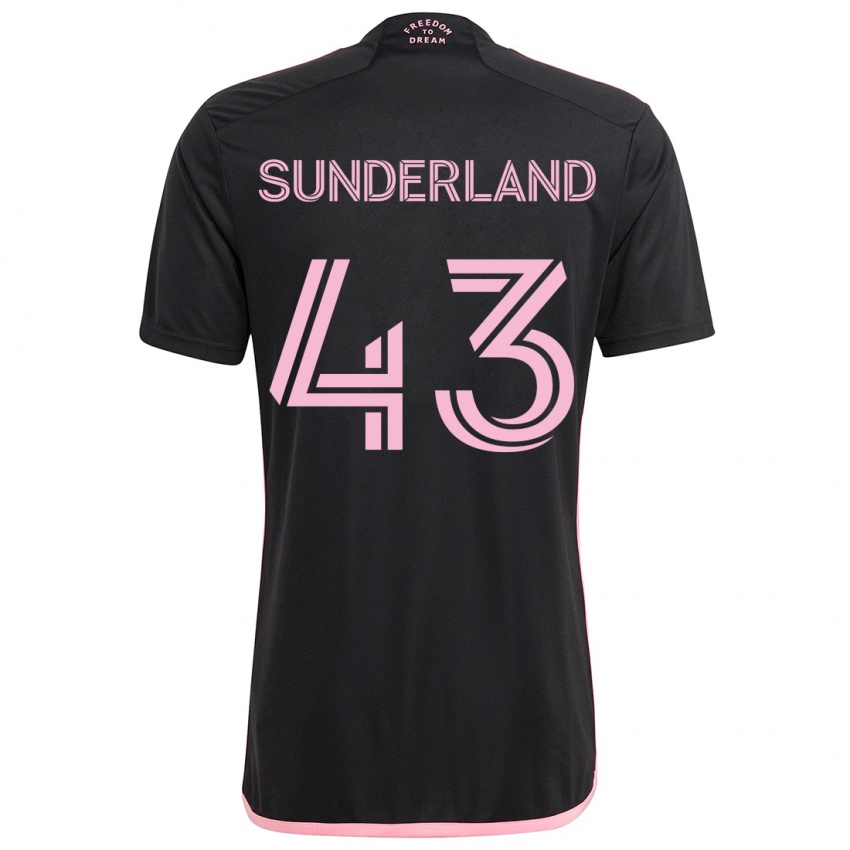 Børn Lawson Sunderland #43 Sort Udebane Spillertrøjer 2024/25 Trøje T-Shirt