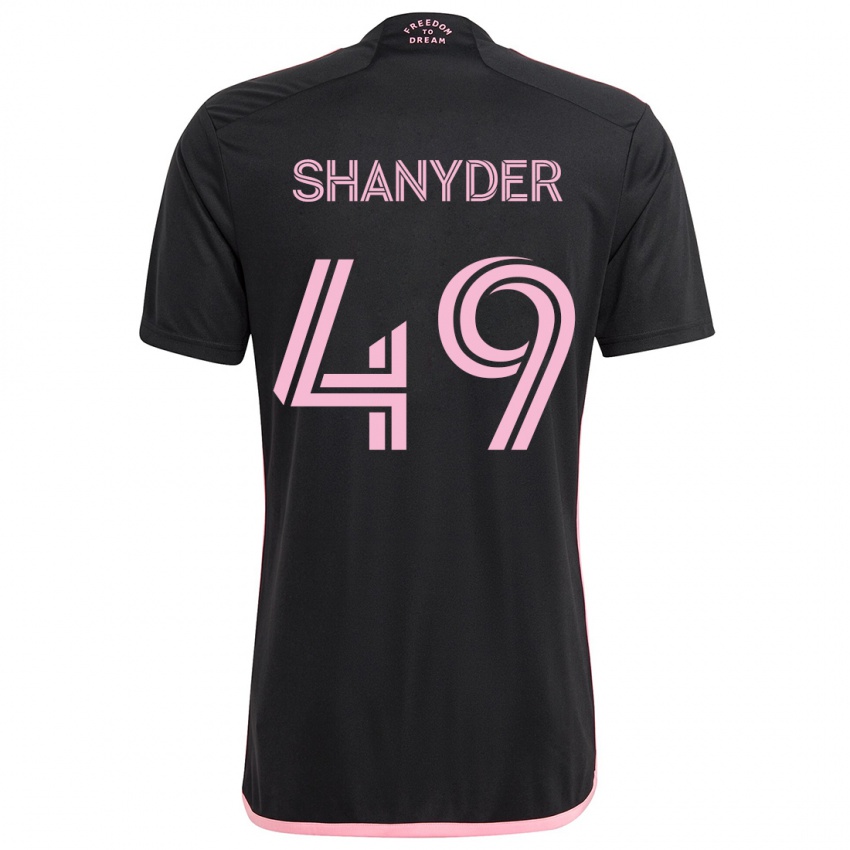 Børn Shanyder Borgelin #49 Sort Udebane Spillertrøjer 2024/25 Trøje T-Shirt