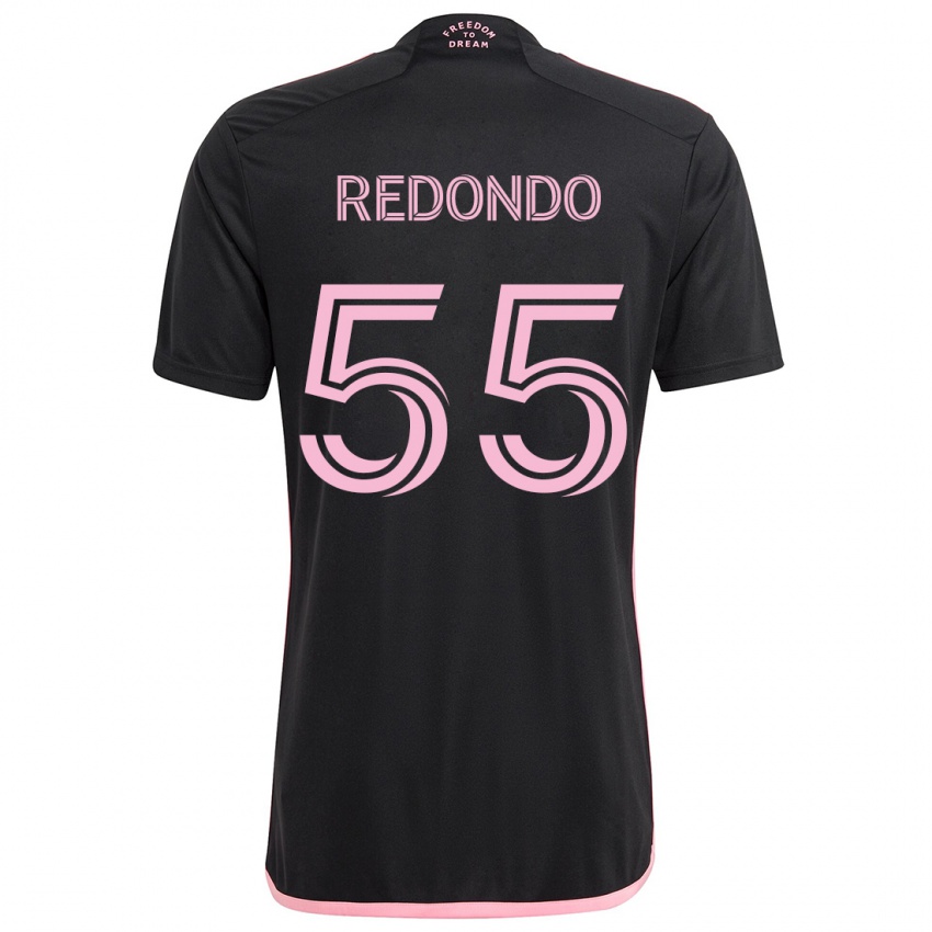 Børn Federico Redondo #55 Sort Udebane Spillertrøjer 2024/25 Trøje T-Shirt