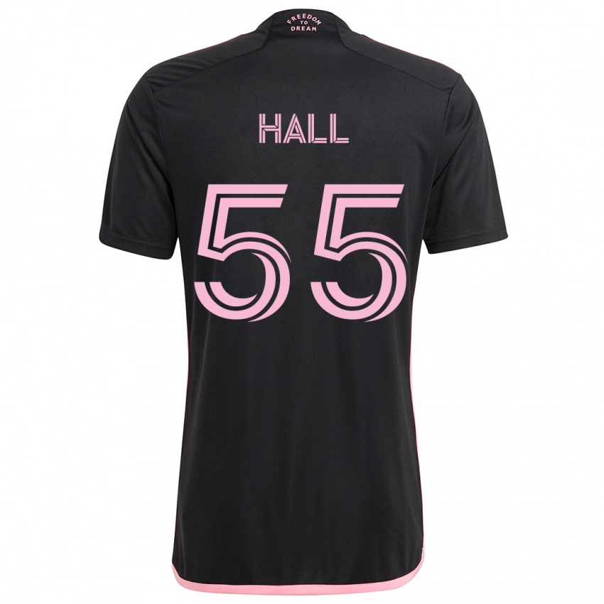 Børn Tyler Hall #55 Sort Udebane Spillertrøjer 2024/25 Trøje T-Shirt