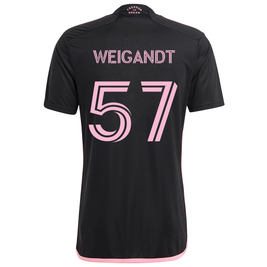 Børn Marcelo Weigandt #57 Sort Udebane Spillertrøjer 2024/25 Trøje T-Shirt