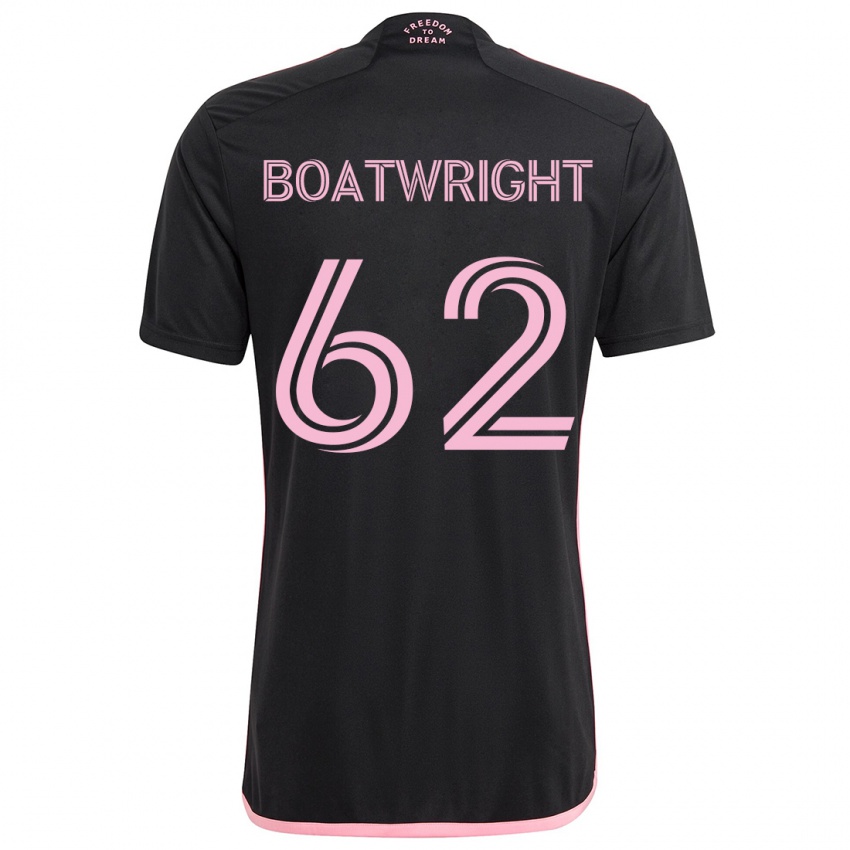 Børn Israel Boatwright #62 Sort Udebane Spillertrøjer 2024/25 Trøje T-Shirt