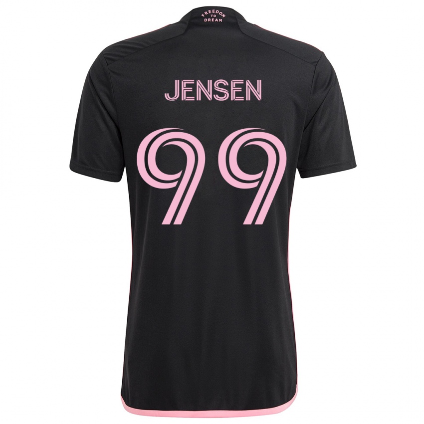 Børn Cole Jensen #99 Sort Udebane Spillertrøjer 2024/25 Trøje T-Shirt