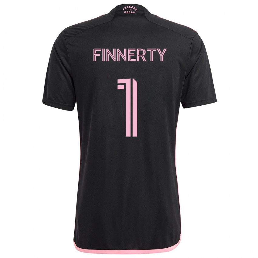 Børn Owen Finnerty #1 Sort Udebane Spillertrøjer 2024/25 Trøje T-Shirt