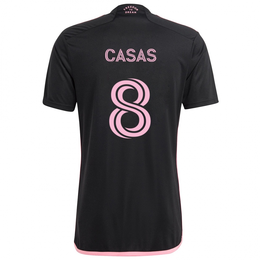 Børn Pep Casas #8 Sort Udebane Spillertrøjer 2024/25 Trøje T-Shirt