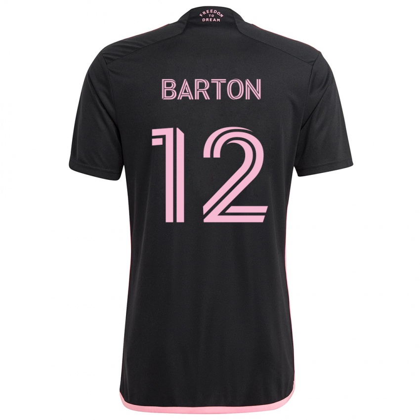 Børn Tye Barton #12 Sort Udebane Spillertrøjer 2024/25 Trøje T-Shirt